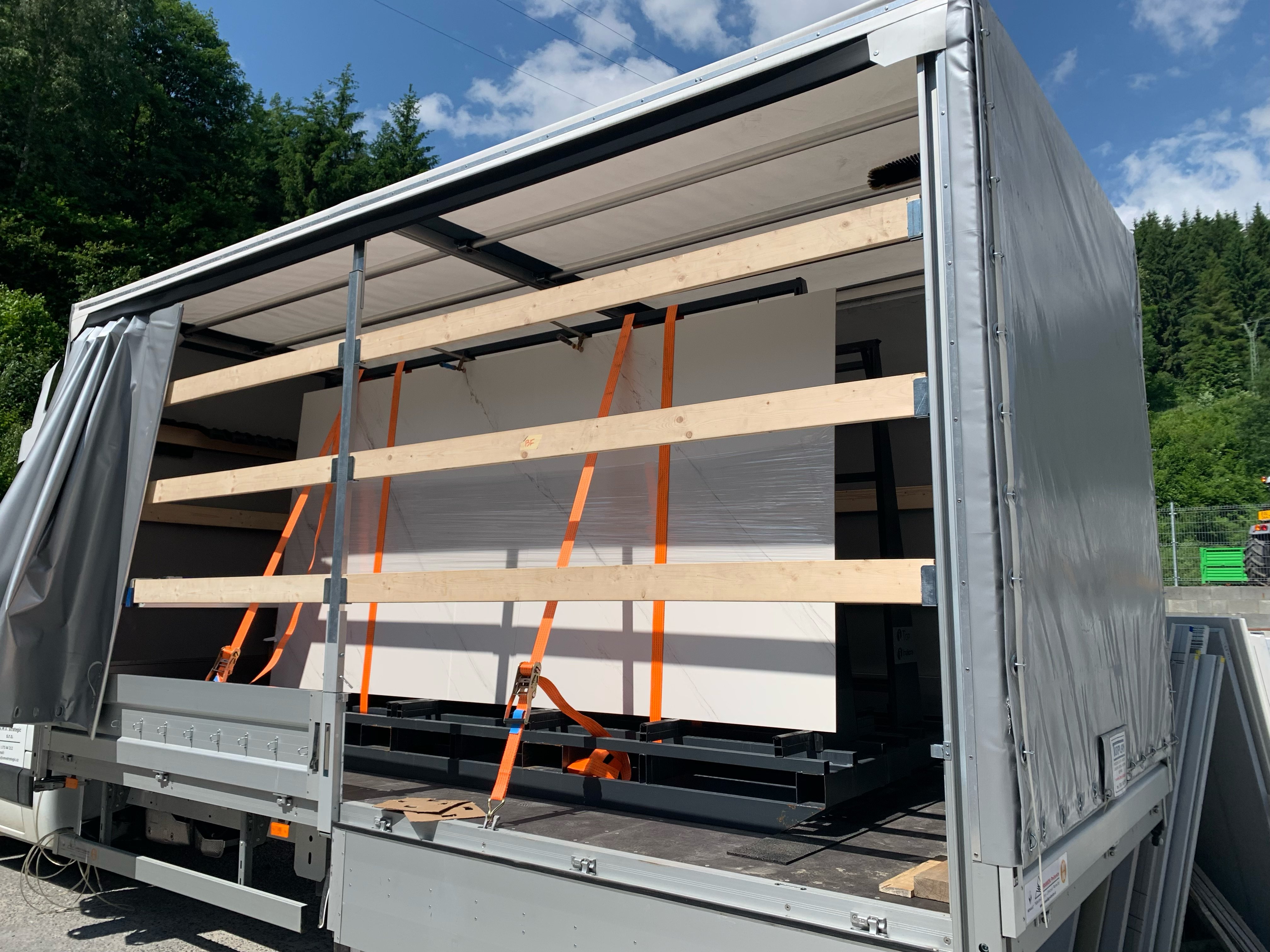 Oversized panels — braced & strapped